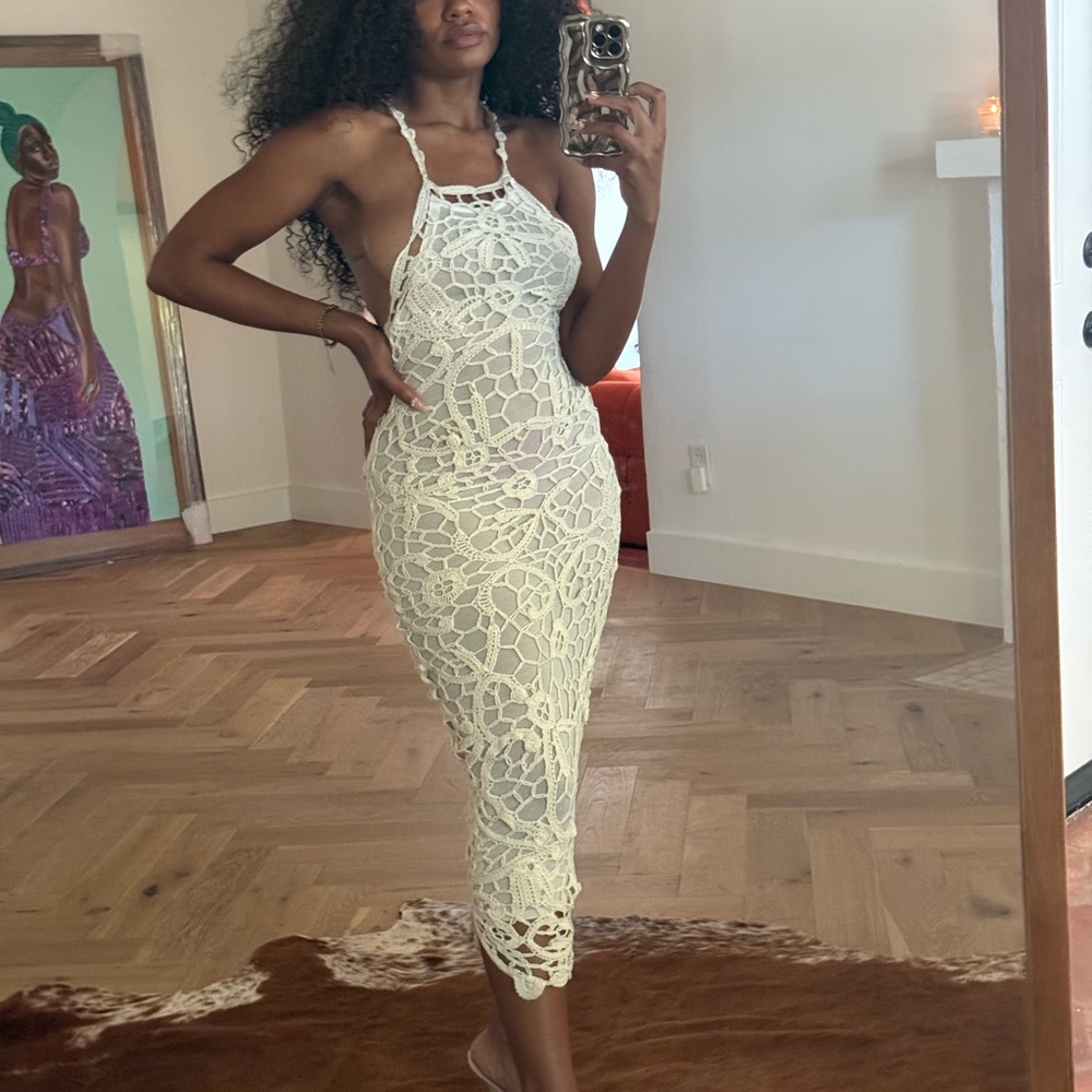 Cult Gaia hand crocheted dress